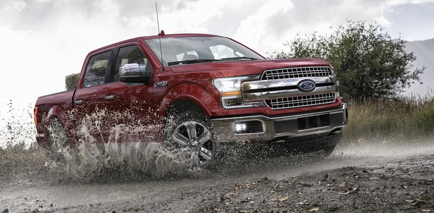 2020 Ford F-150 driving in mud