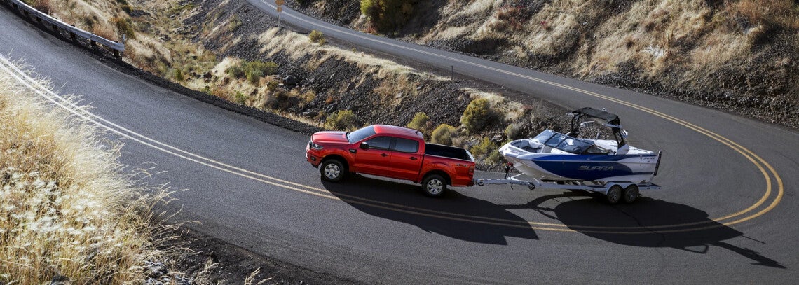 ford ranger towing a boat