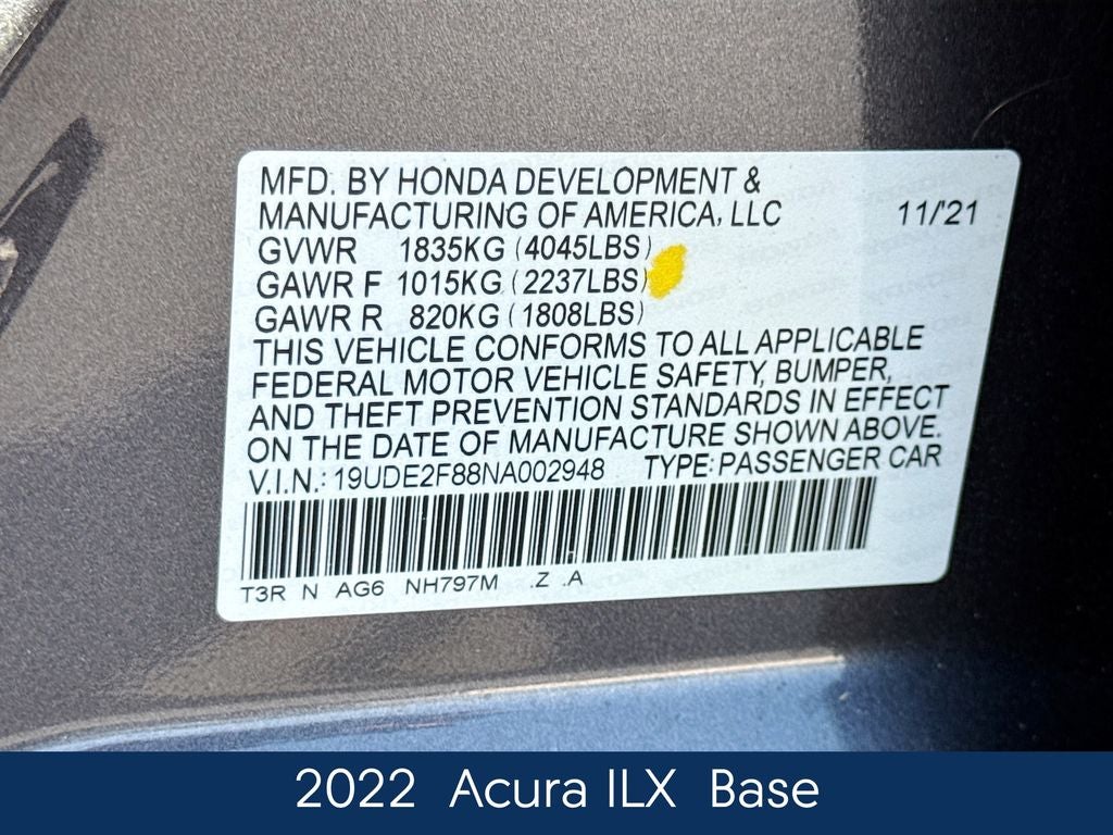 2022 Acura ILX Technology & A-Spec Packages