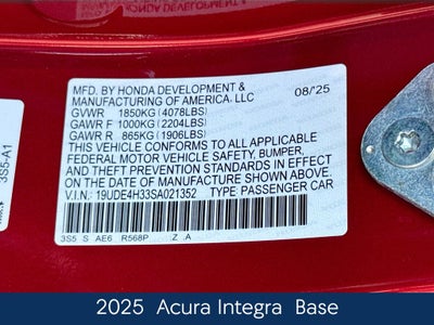 2025 Acura Integra A-Spec Package