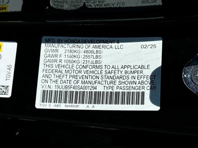 2025 Acura TLX Technology Package