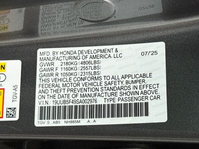 2025 Acura TLX Technology Package