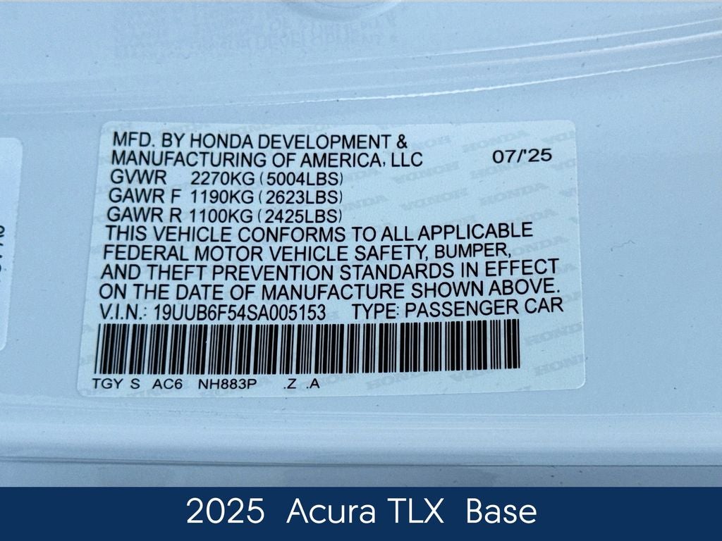 2025 Acura TLX A-Spec Package SH-AWD