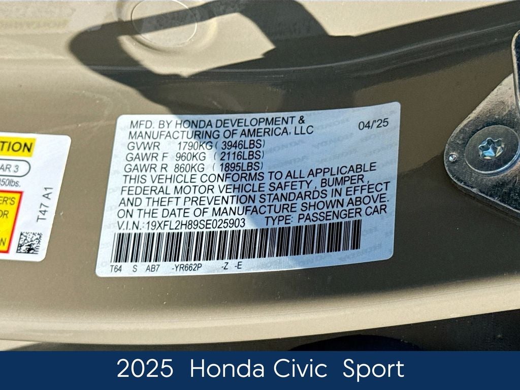 2025 Honda Civic Sport