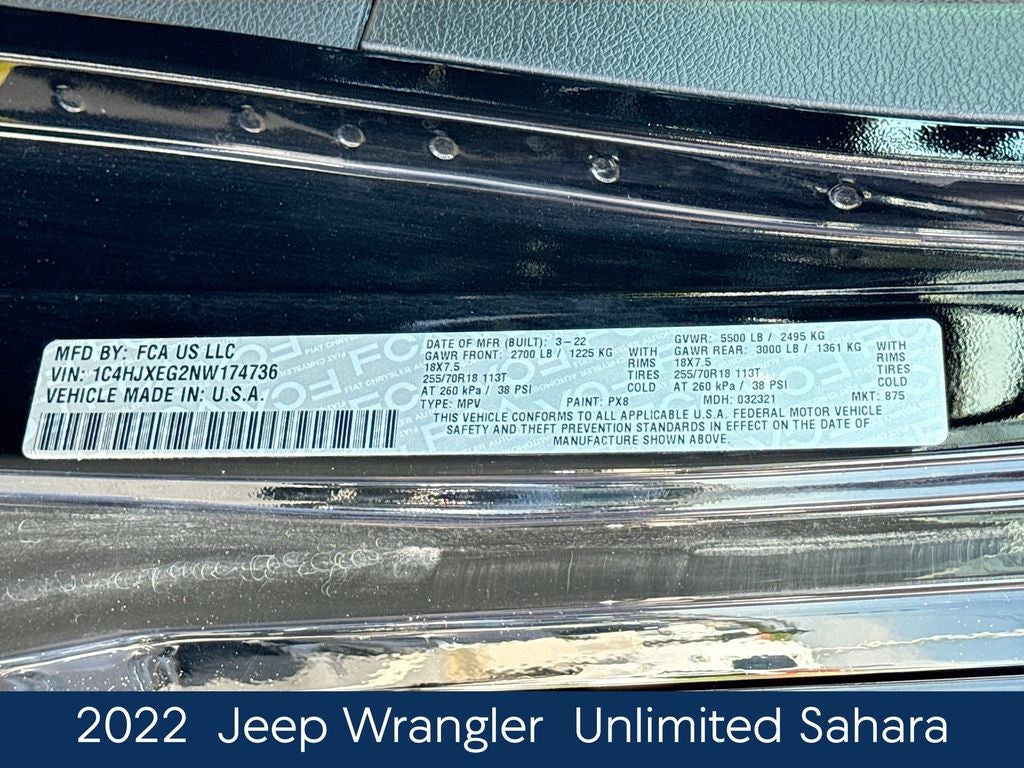 2022 Jeep Wrangler Unlimited Sahara
