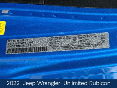 2022 Jeep Wrangler Unlimited Rubicon