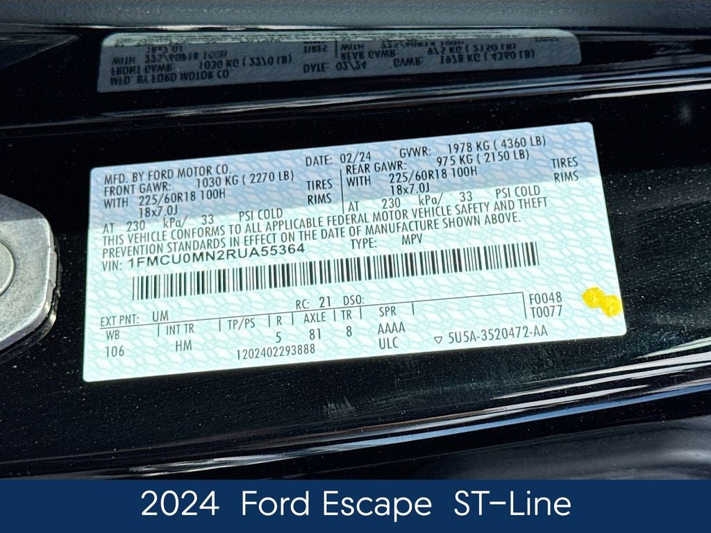 2024 Ford Escape ST-Line
