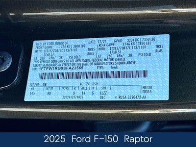 2025 Ford F-150 Raptor