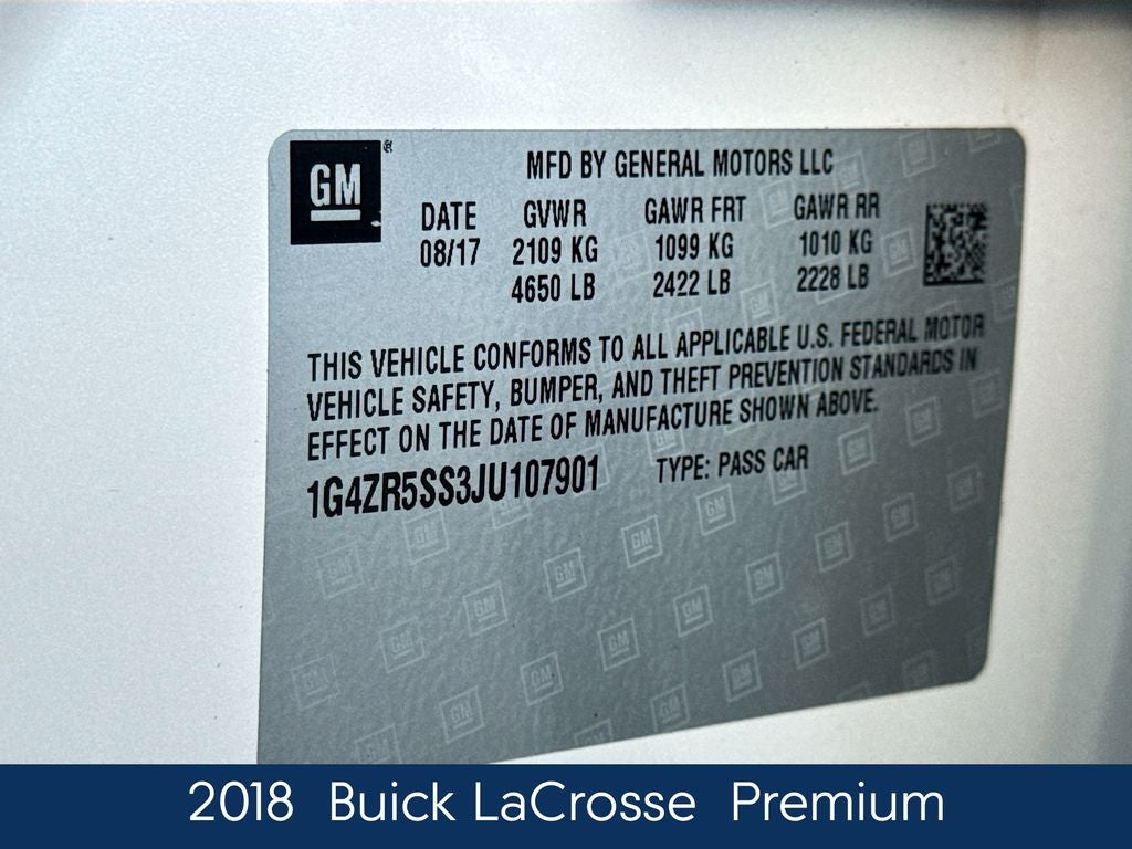 2018 Buick LaCrosse Premium I Group