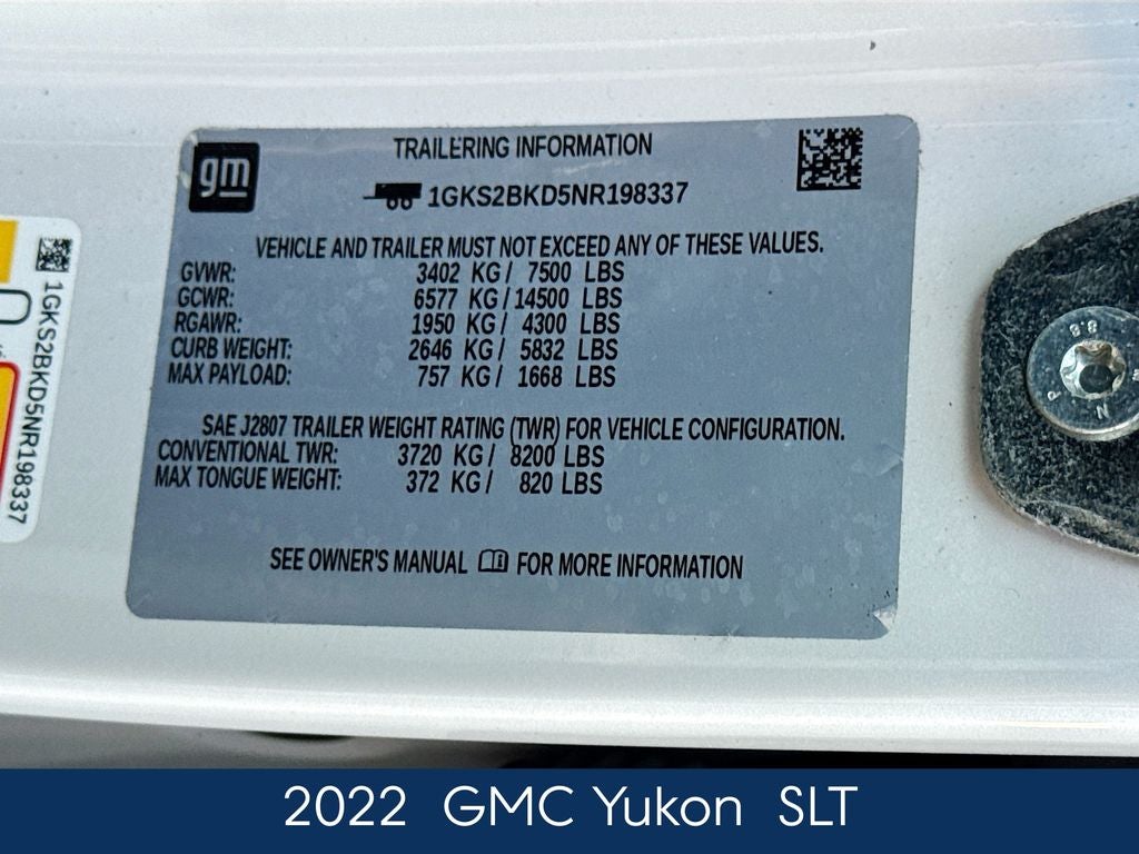 2022 GMC Yukon SLT