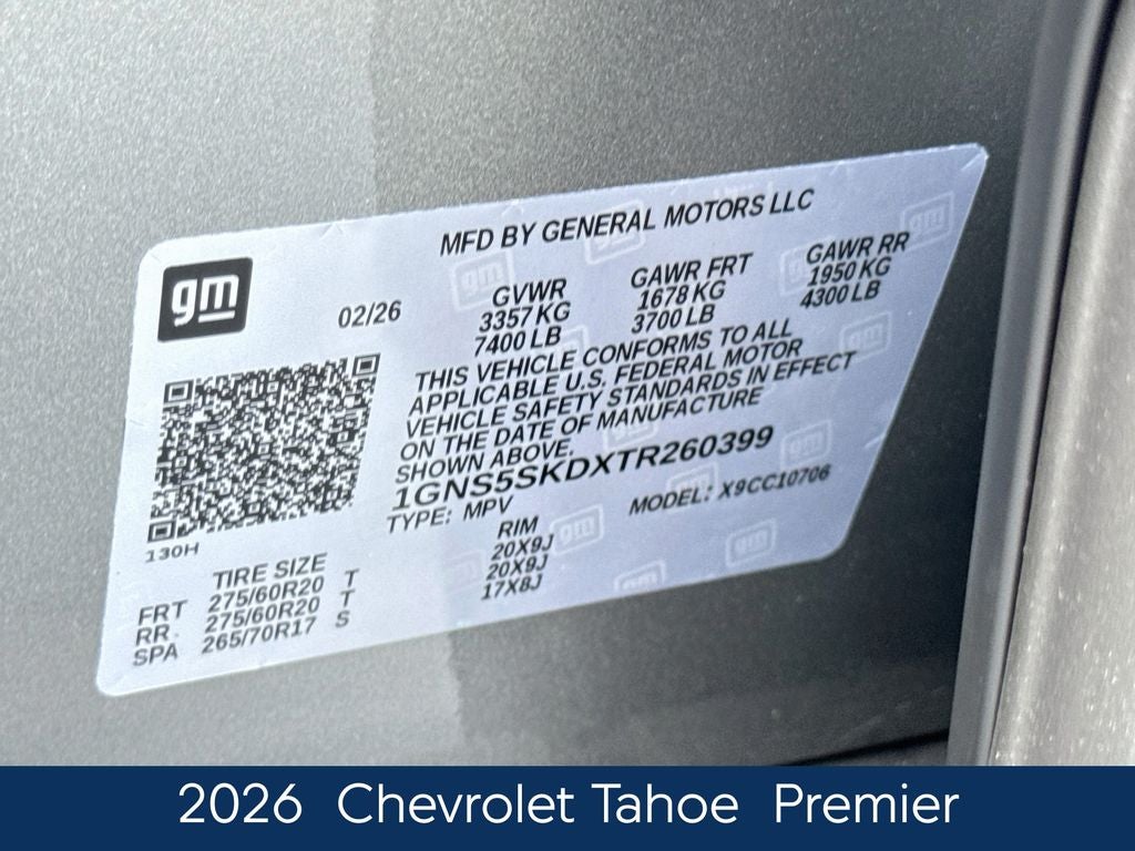 2026 Chevrolet Tahoe Premier