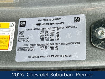 2026 Chevrolet Suburban Premier