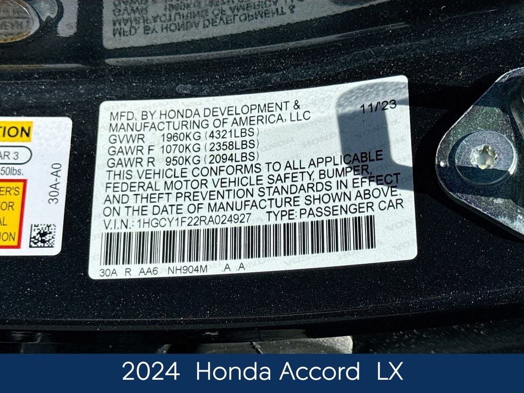 2024 Honda Accord LX