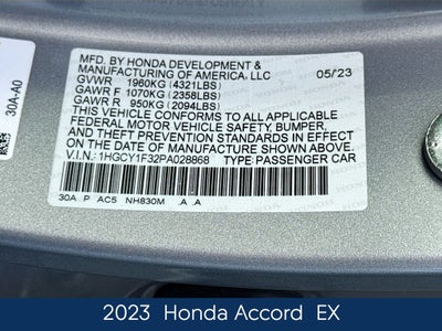 2023 Honda Accord EX