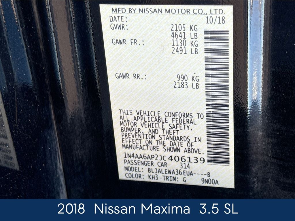 2018 Nissan Maxima 3.5 SL