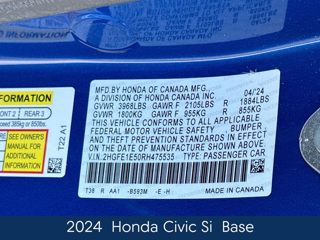 2024 Honda Civic Si Base