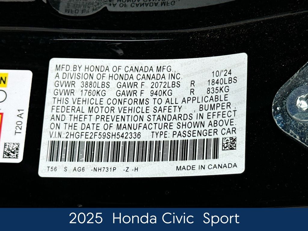 2025 Honda Civic Sport