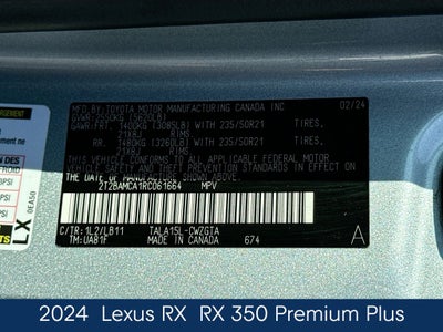 2024 Lexus RX 350 Premium Plus