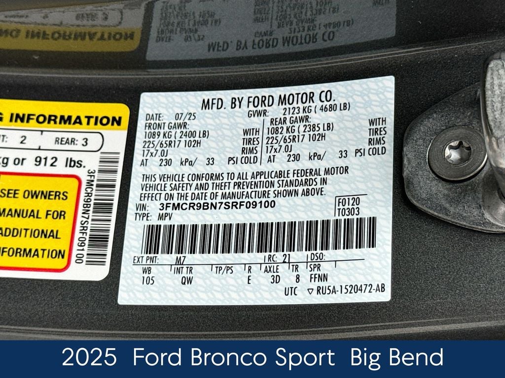 2025 Ford Bronco Sport Big Bend