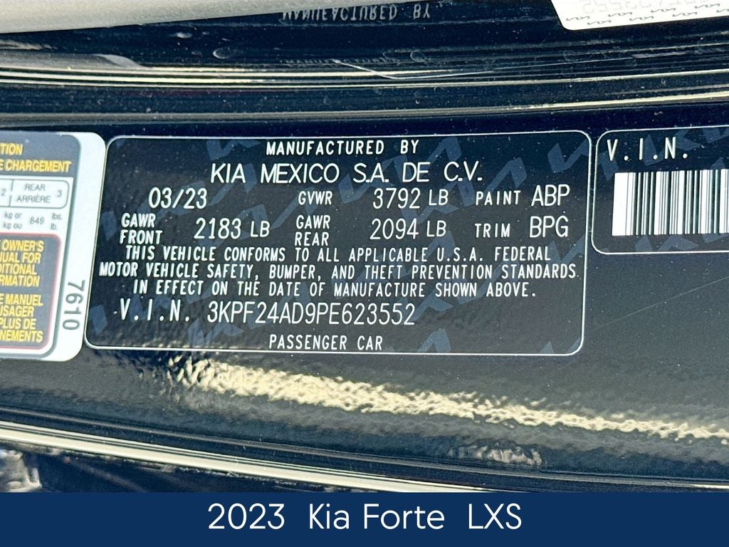 2023 Kia Forte LXS