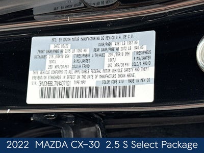 2022 Mazda Mazda CX-30 2.5 S Select Package