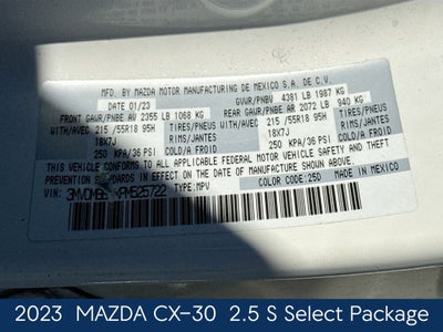 2023 Mazda Mazda CX-30 2.5 S Select Package