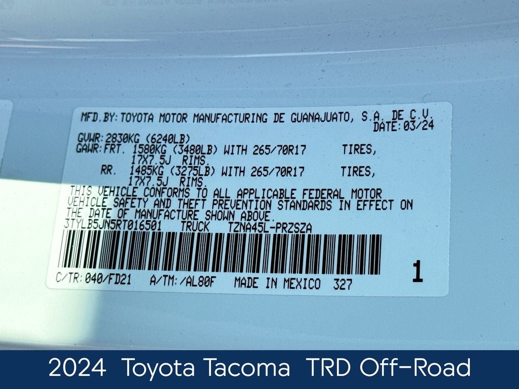 2024 Toyota Tacoma TRD Off-Road