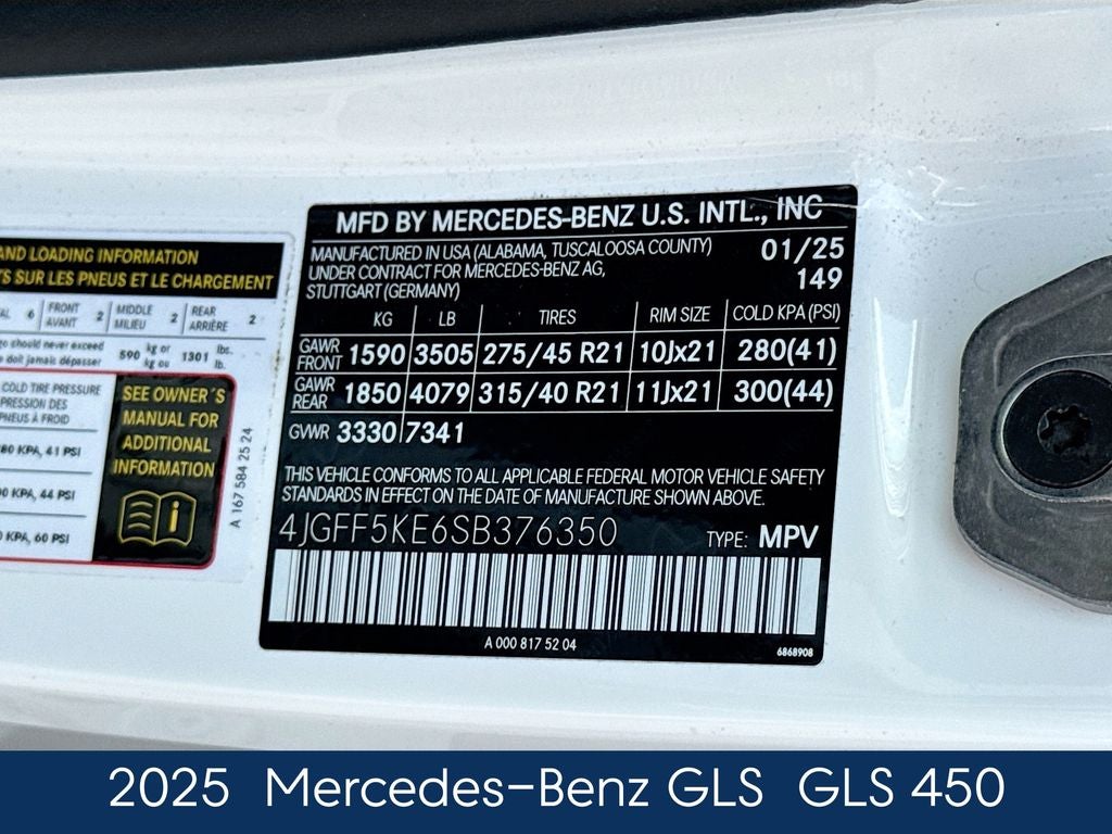 2025 Mercedes-Benz GLS GLS 450 4MATIC®