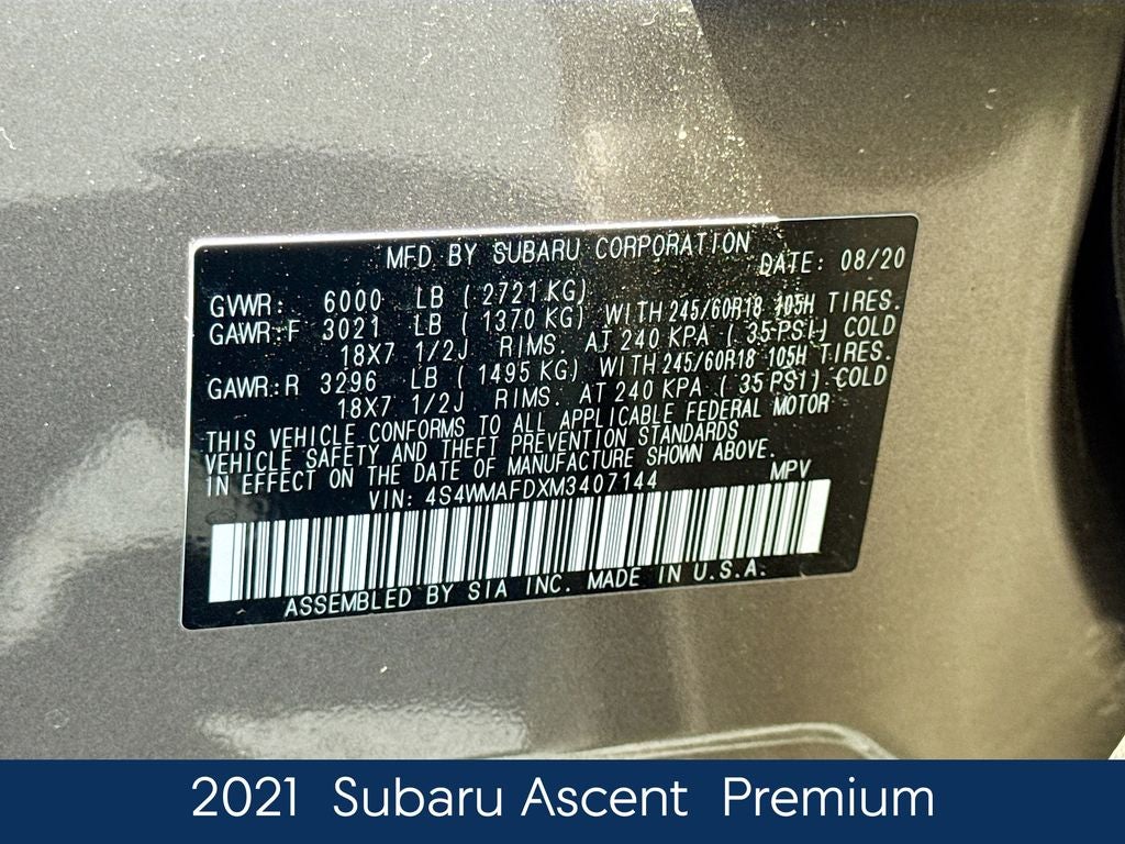 2021 Subaru Ascent Premium