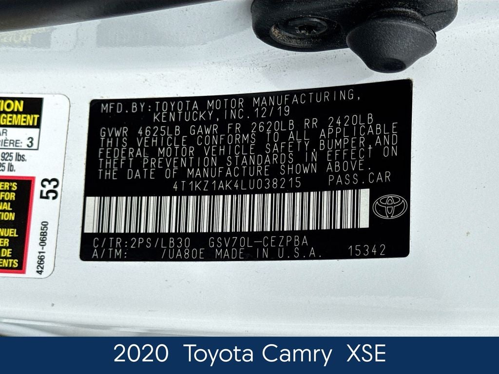 2020 Toyota Camry XSE V6