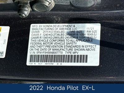2022 Honda Pilot EX-L