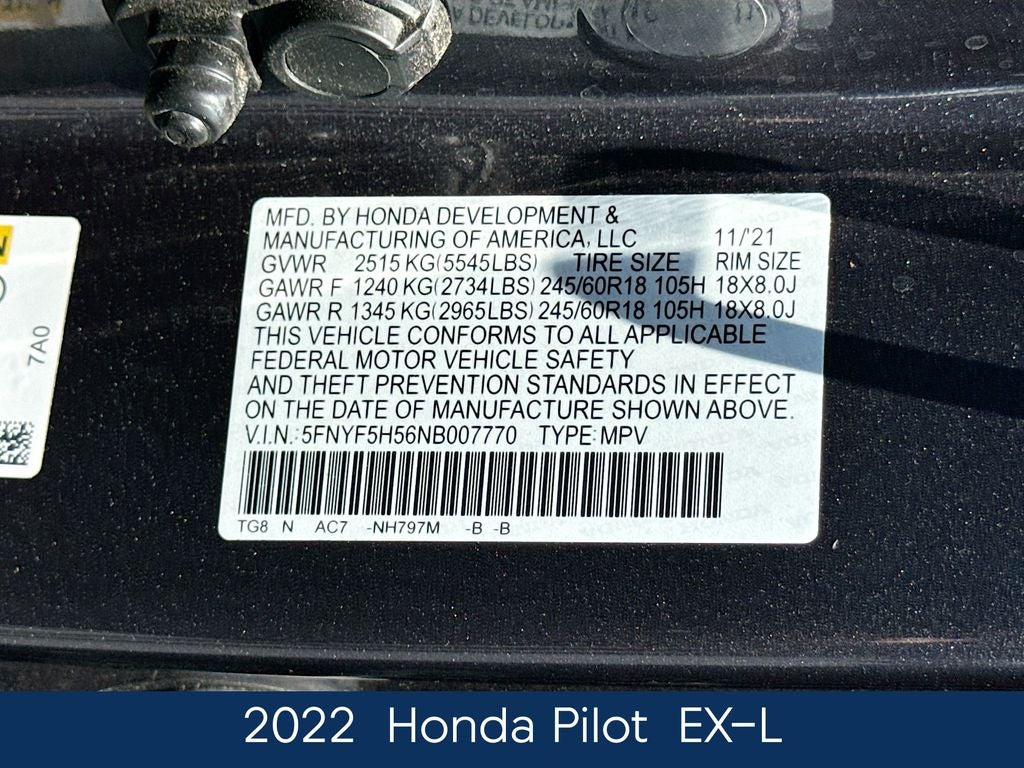 2022 Honda Pilot EX-L
