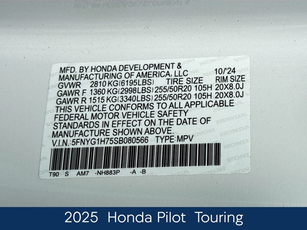 2025 Honda Pilot Touring