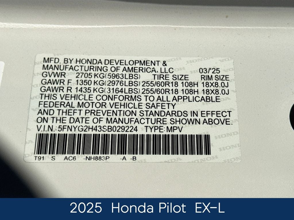 2025 Honda Pilot EX-L