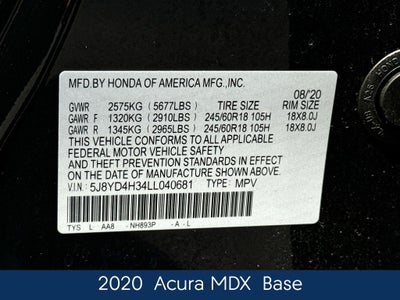 2020 Acura MDX 3.5L SH-AWD