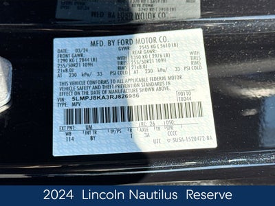 2024 Lincoln Nautilus Reserve