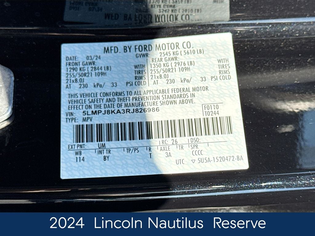 2024 Lincoln Nautilus Reserve