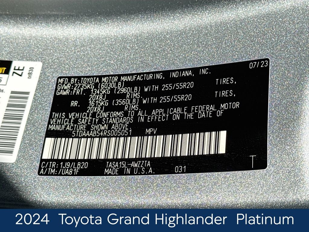 2024 Toyota Grand Highlander Platinum