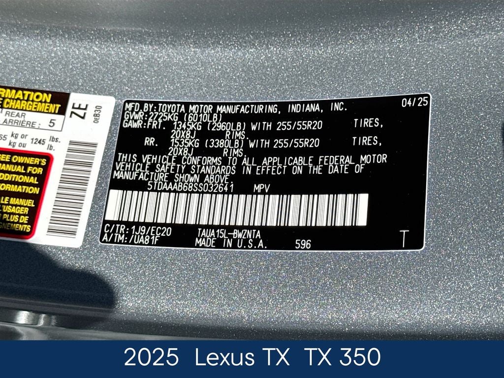 2025 Lexus TX 350