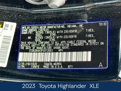 2023 Toyota Highlander XLE