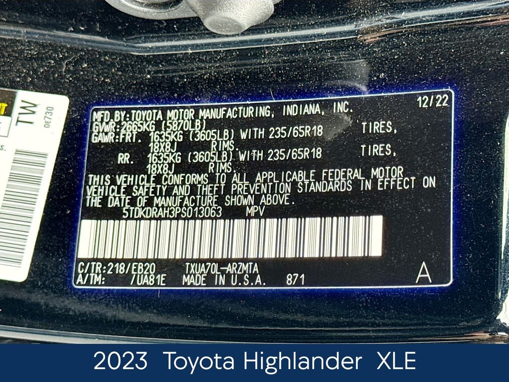 2023 Toyota Highlander XLE