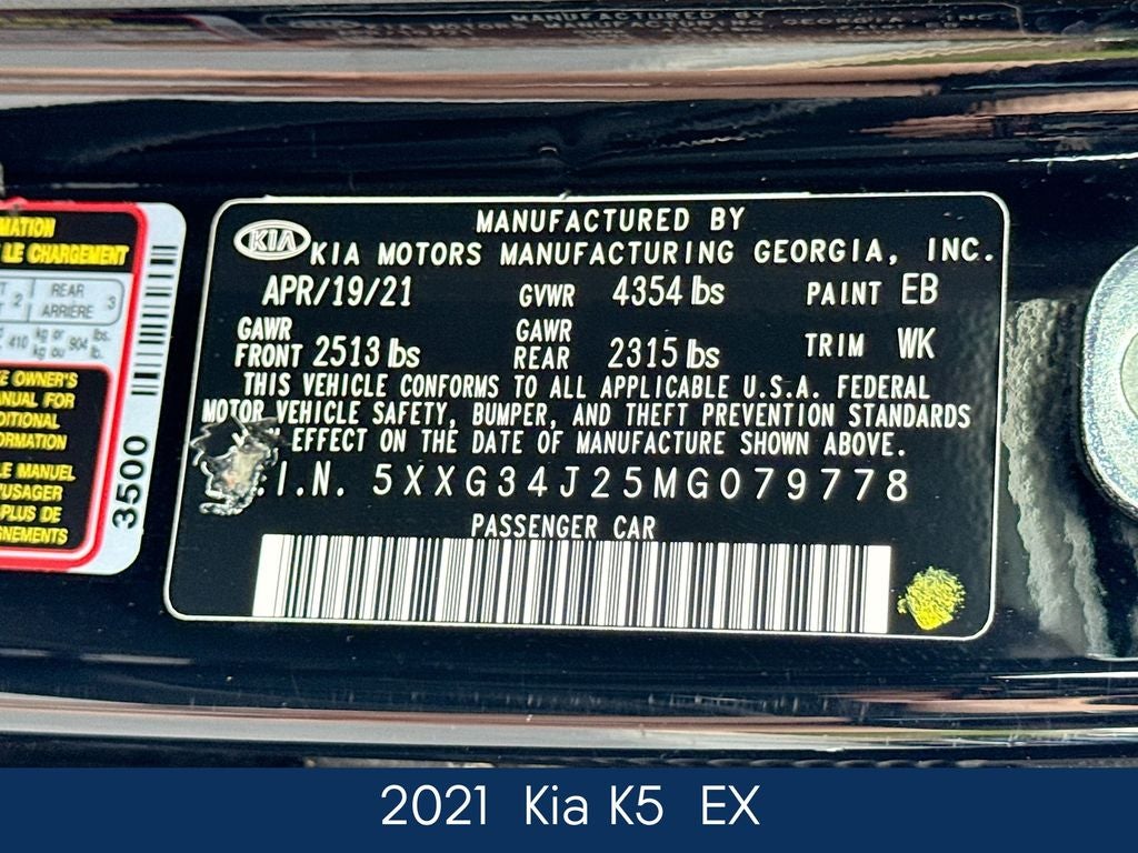 2021 Kia K5 EX