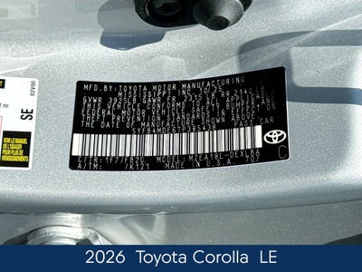 2026 Toyota Corolla LE