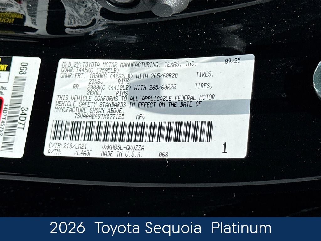 2026 Toyota Sequoia Platinum