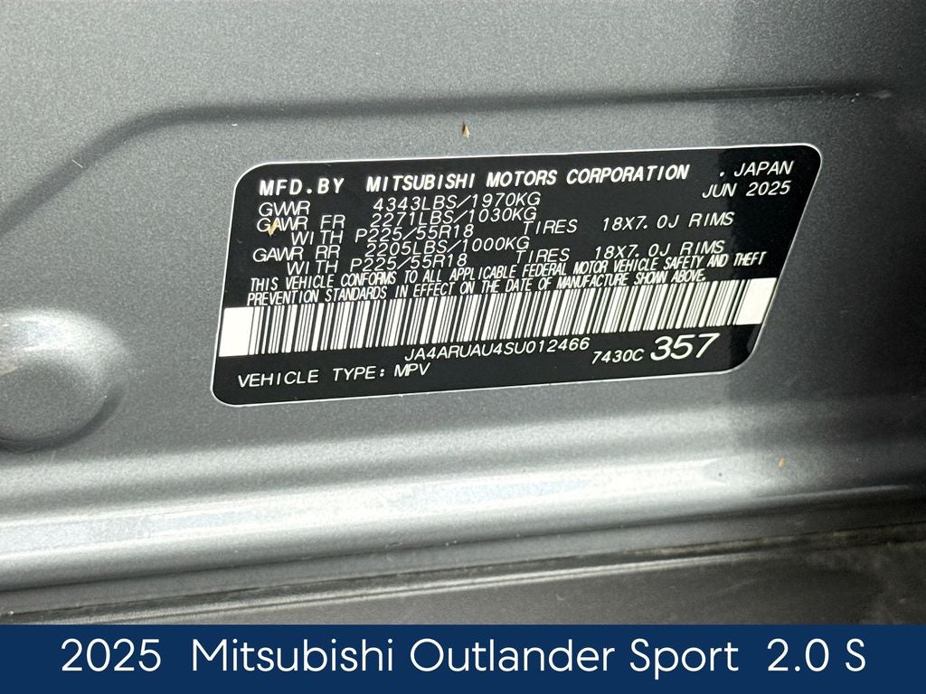 2025 Mitsubishi Outlander Sport 2.0 ES