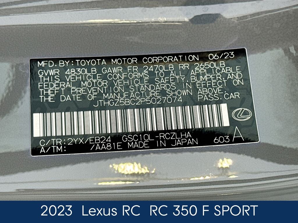 2023 Lexus RC 350 F Sport