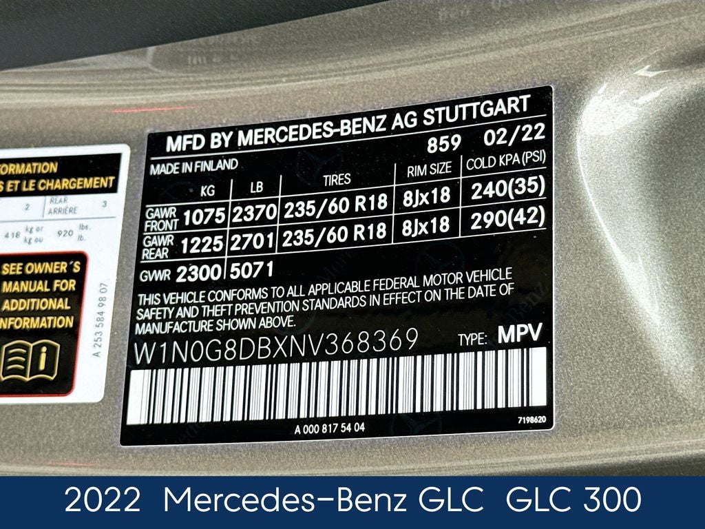 2022 Mercedes-Benz GLC GLC 300
