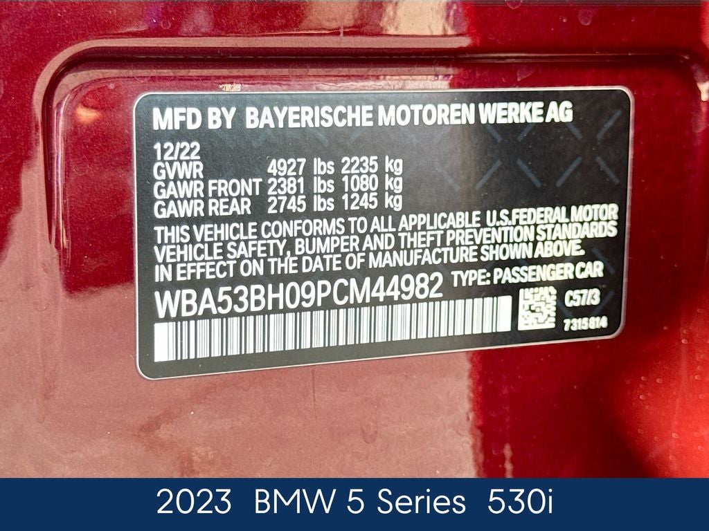 2023 BMW 5 Series 530i