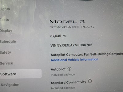 2021 Tesla Model 3 Standard Range Plus