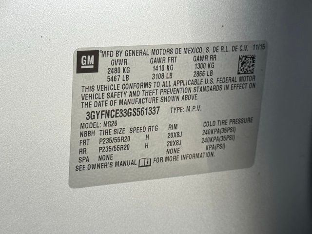 2016 Cadillac SRX Performance